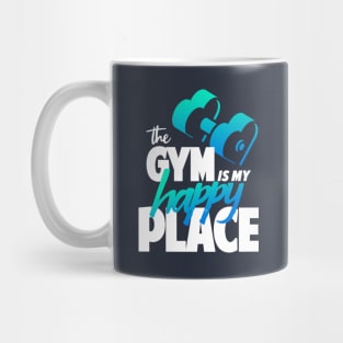 The Gym is My Happy Place (Blue/Green Color) Mug